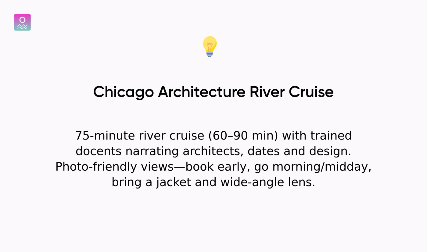 Is the Chicago architecture tour worth it and how long does it take