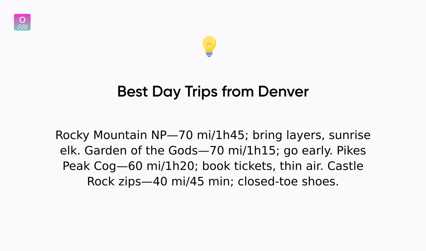 Best day trips from Denver