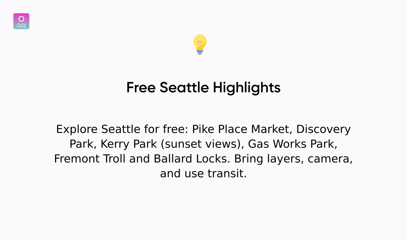 Free things to do in Seattle